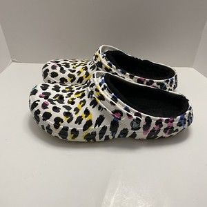 Croc's Men's Classic Lined Leopard Print Clog 206559 Multicolor Size 11